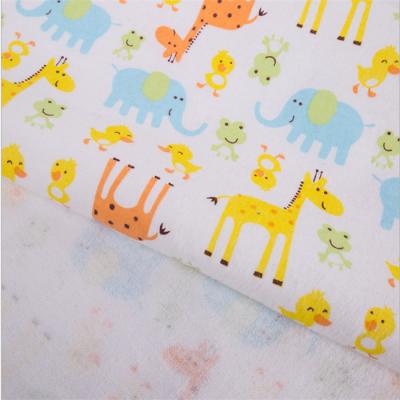 China Lovely And Soft Hand Feel Tear-Resistant Dye And Reactive Printing Cotton Flannel Fabric For Baby Clothes for sale