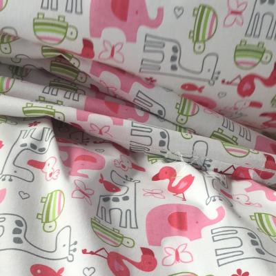 China Tear-resistant Cute Animals Printed Flannel Fabric for sale