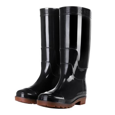 China 2022 Fashion Trend PVC Waterproof Cheap Knee High Rain Boot Rain Shoes Adult Men Raining Boots for sale