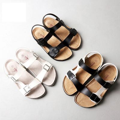 China New Style Anti-slippery Cork Sandals Men Flat Leather Summer Casual Sandals for Men for sale