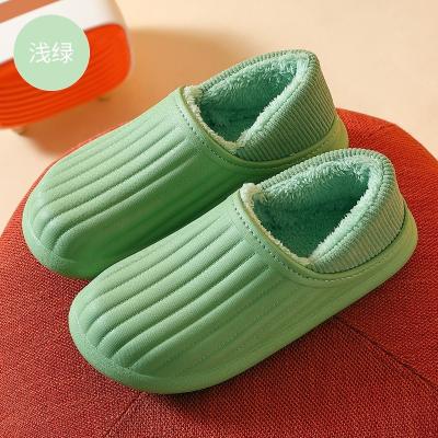 China 2022 Fashion Trend Custom Warm Indoor Slipper Slipper Winter Plush Waterproof Slippers for Women and Men for sale