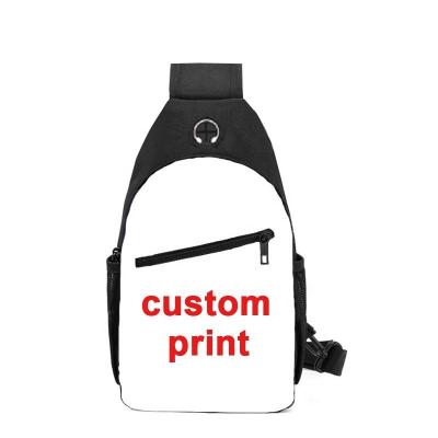 China Low MOQ Custom School Style Men's Toss Running Shoulder Bag Trick Sport Girls Cross - White Logo Print Body Custom Chest Bag for sale