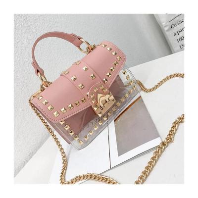 China 2021 High Quality Fashion Designer Satchel Rivet High Quality Ladies Small Messenger Bags for sale