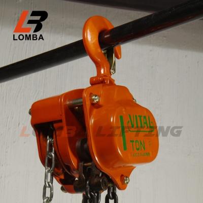 China Building Material Stores Hand Chain Hoist With Hook, 10' Lifting Height, 1 Ton Load Capacity for sale