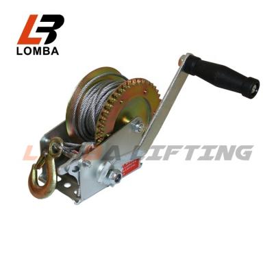 China High quality small BOAT portable trailer manual hand winch, cable hand winch, wire rope winch for sale