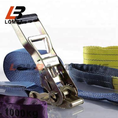 China Tie Down Goods 25mm-50mm Specification Cargo Lashing Tie Down Ratchet Strap for sale