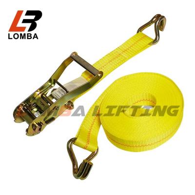 China Tie Down Goods 4 Axle Straps Car Hauler Trailer Automotive Tie Down 4 Straps Tow Ratchet Kit - Yellow for sale