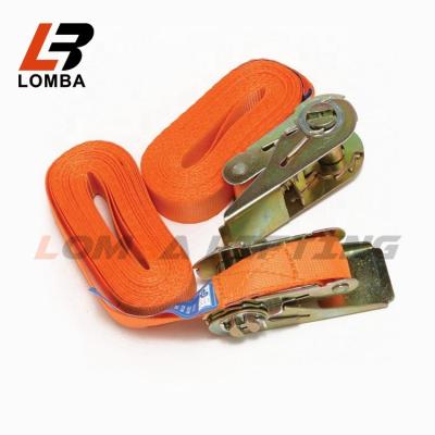 China Tie Down Goods For Sale Auto Car Carrier Trailer Ratchet Strap w/Flat Hooks for sale