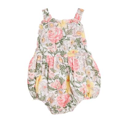 China Comfortable Breathble Summer Girl Clothes Outfits Baby Toddlers Girls Sleeveless Bubble Romper for sale