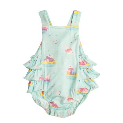 China Cozy Breathble Summer Girl Clothes Outfits Baby Short Tank Romper Toddlers Ruffle Sleeveless Bubble Rompers for sale