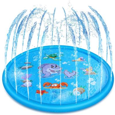 China PVC Inflatable Water Air Sprinkle Mat Summer Outdoor Splash Mat Water Spray Pad Play for sale