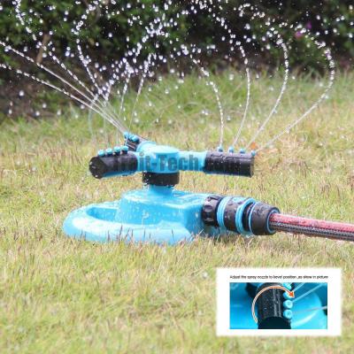 China Lawn Irrigation 360 Degree Rotary Automatic Lawn Sprinkler Garden Suction Irrigation Sprayer Three Arm Water Circular Sprinkler for sale