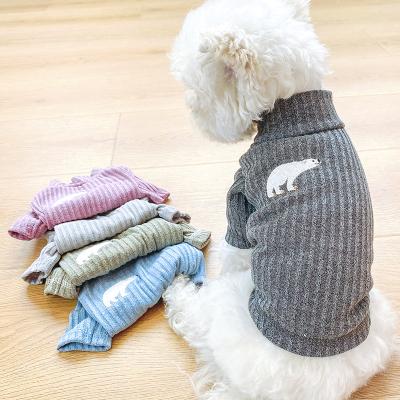 China New Autumn And Winter Dog Pet Clothes Cartoon Snow Bear Dog Clothes Viable Comfortable Knitting for sale