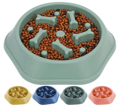 China Non-slip base stocked to reduce obesity pet driver dog cat slow bowl from overeating for sale