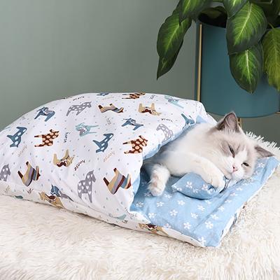 China Winter Sustainable Warm House Sleeping Bag Sofas Pet Mat Removable Dog Small Cat Bed for sale