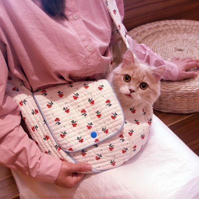 China Eco-Friendly Washable Puppy Travel Carrier Small Cotton Cat Pet Backpack Sustainable Bag for sale