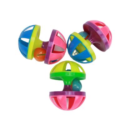 China New Viable Bell Dumbbell Dog Pet Toys Interactive Dog Cat Squeak Toys for sale