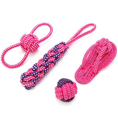 China Viable Dog Toys Bite Resistance Rope Durable Ball Practice Ball QI Toys Funny Dogs Rope Toys Non-Toxic for sale