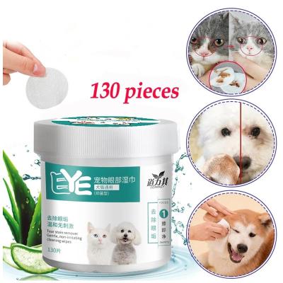 China 130pcs Viable Dog Paper Towels Pet Eye Tear Stain Remover Non-intivating Soft Grooming Cleaning Paper Supplies for sale