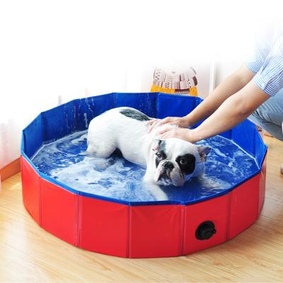 China Sustainable Portable Collapsible Pet Bath Swimming Pool Tub Dog Tub Dog Tub Plastic Indoor Outdoor Plastic Swimming Pool for sale