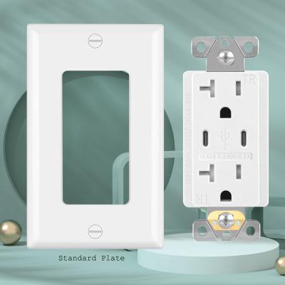 China Easy Installation FTR20DC 4.2a USB Outlet American Standard Wall Plate Double Duplex Electrical Outlet With USB Output for sale