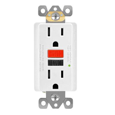 China Hot selling cheap price Gfci outlet wall socket GFCI receptacle 15amp GFCI self-test outlet for sale