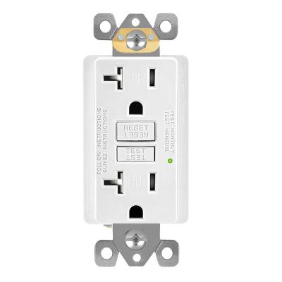 China New Type Gfci 20 Amp Outlet Wall Switches Outlet Low Price Duplex Gfci Outlet Self Test Type for sale