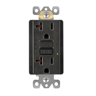 China GF 20a 120v gfci outlet self test american standard self test duplex receptacle with light for sale