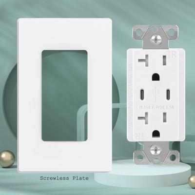 China American Standard Easy Installation FTR20DC 3.1a Usb Charger Outlet Fast Charging Outlet Receptacle In White for sale