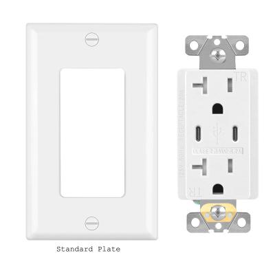 China Dual Usb Fast Installation FTR20DC 4.2a Charger USB Wall Socket Easy Outlet American Standard Socket For USA for sale