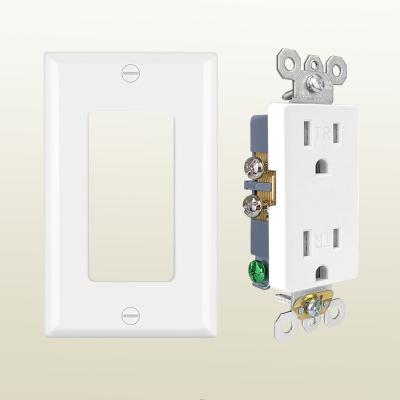 China Easy Installation D 15A 125V 60hz American US Wall Outlet Duplex Power Outlet Without TR for sale