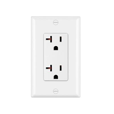 China Easy Installation American Standard Decorator D20 Electrical Duplex Wall Socket Outlet Outlet For Residential Use for sale