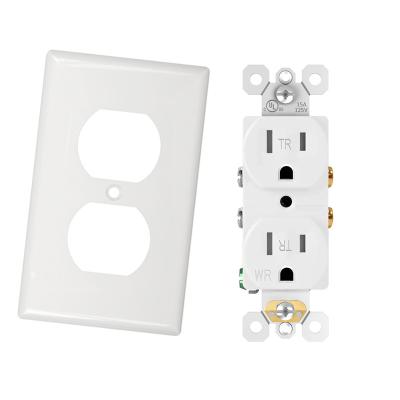 China Easy Installation RW15 American Standard Us Wall Outlets Duplex Universal Wall Outlets With TR WR for sale