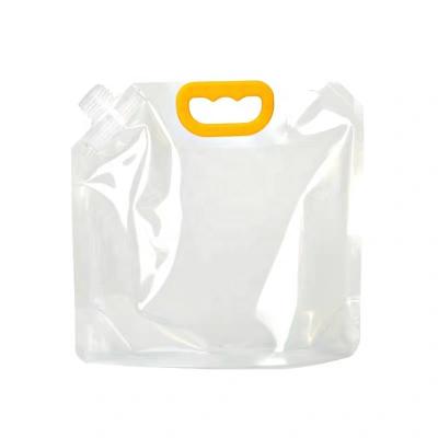 China High End Barrier 5 Liter 5l 10l Portable Camping Plastic Outdoor Riser Up Holder Water Bag Liquid Packaging Pouch With Spout Handle for sale