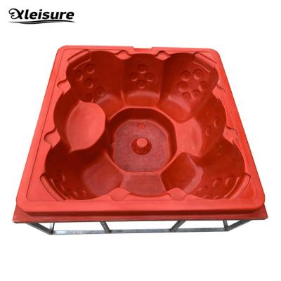 Κίνα 8-person all-seater square hot tub mould for wood-fired hot tub, hot tub with wood burner, hot tub with a stove bathtub προς πώληση