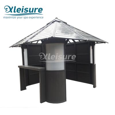 China Outdoor Hot Tub Spa Enclosures Hot Tub Gazebo With Wall Maintenance - Free for sale