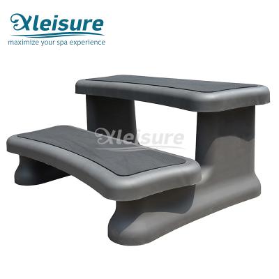 China Non - Slip Hot Tub Accessories Convenient Safe Hot Springs Spa Steps Grey for sale