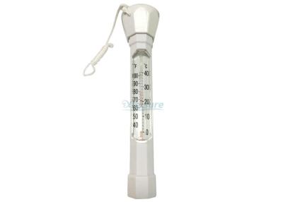 China White Color Floating Spa Tub Accessories Spa Thermometers With String , Easy Read Water Temperature Meter for sale