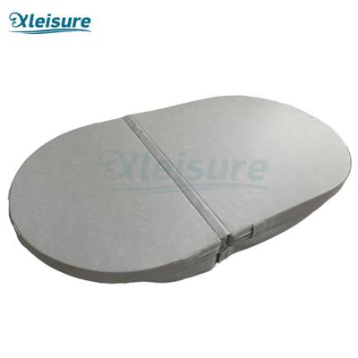 Chine Couvertures de baquet chaud et de station thermale de station thermale d'isolation de vinyle ovale gris-clair de couverture pour le baquet en bois de station thermale à vendre