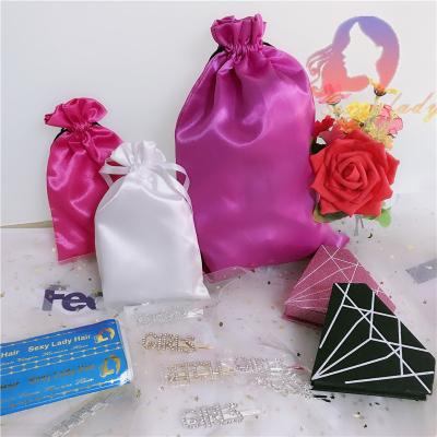 China Custom Top Selling Luxury Blank Hair Retail Packaging Hair Gift Packaging Bag Blank Packaging With Logo for sale