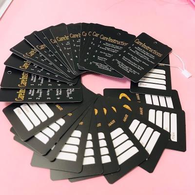 China Waterproof Custom Hair Extension Hangtag , Hair Accessories Paper Labels Clothing Tags Hair Tags for sale