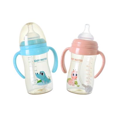 China BPA Free Online Baby Milk Wide Mouth Baby Bottle Wholesaletor With Handle for sale