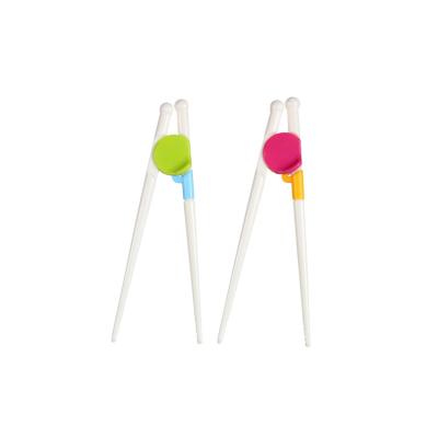 China New Design BPA Free Eco Friendly Kids Plastic Kids Forming Chopsticks For Kids Help Baby Self Feeding for sale