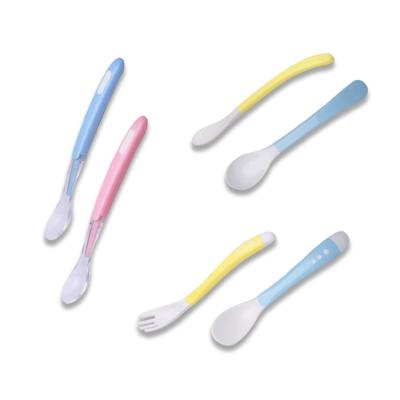 China BPA Free Food Grade Baby Soft Silicone BPA Free Feeding Toddler Slant Utensils For Training Infant Baby Feeding Spoon for sale