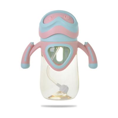 China Private Label 240ml 300ml Custom Leak Proof Free Custom Wide Neck PPSU Baby Water Bottle Children Straw Sippy Cups For Baby for sale