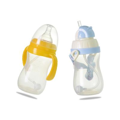 China Wholesale BPA Free PP Baby Bottle 240ml Baby Bottle Sterilizer Plastic Wide Neck Silicone Nipple Bottle for sale