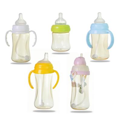 China Hot Sale 100% BPA Free Food Grade PPSU Eco-friendly Milk Bottle For Babies 120ml 210ml 300ml Baby Feeding Bottle Set for sale