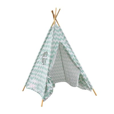 China Toy Wuyi Guandi Canvas Princess Indian Toddler Kids Teepee Tent Kindergarten Four Party Sleep Kids Sports Indoor Outdoor Wooden Poles for sale