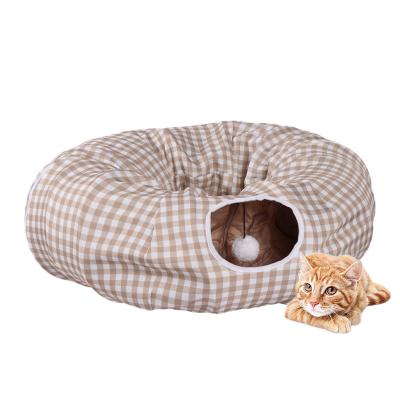 China Breathable Funny Cats Tunnel Outdoor Pet Tube Toys Cat Tunnels For Indoor Cats House Tent For Washable Cave Beds for sale