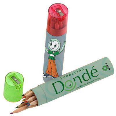 China Drawinig Paper Tube + Plastic Cover 12pcs Colo Pencil, High Quality Pencil Sharpeners for Pencil Drawing and Customizable and Packaged for sale